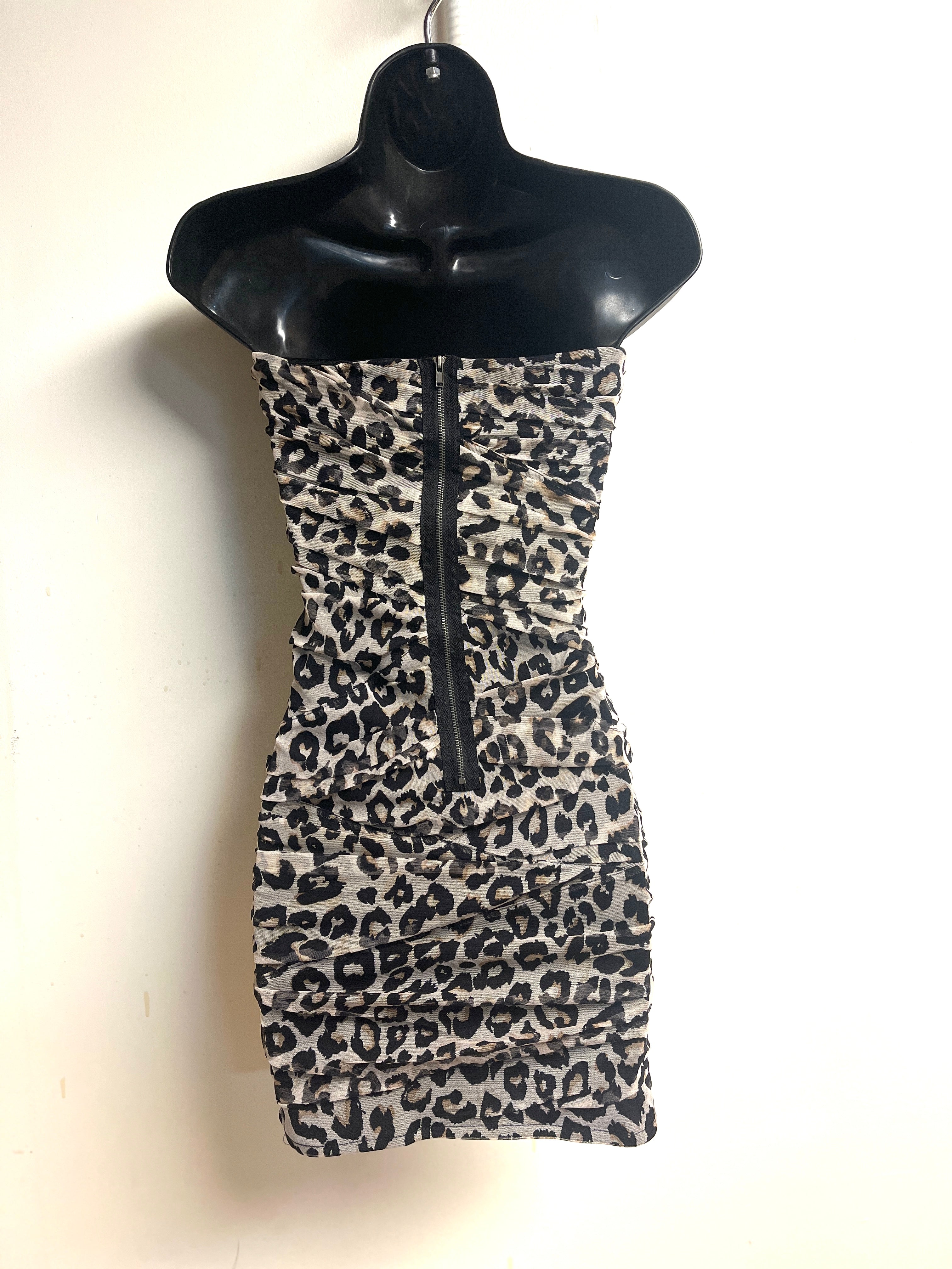 Animal print mini dress