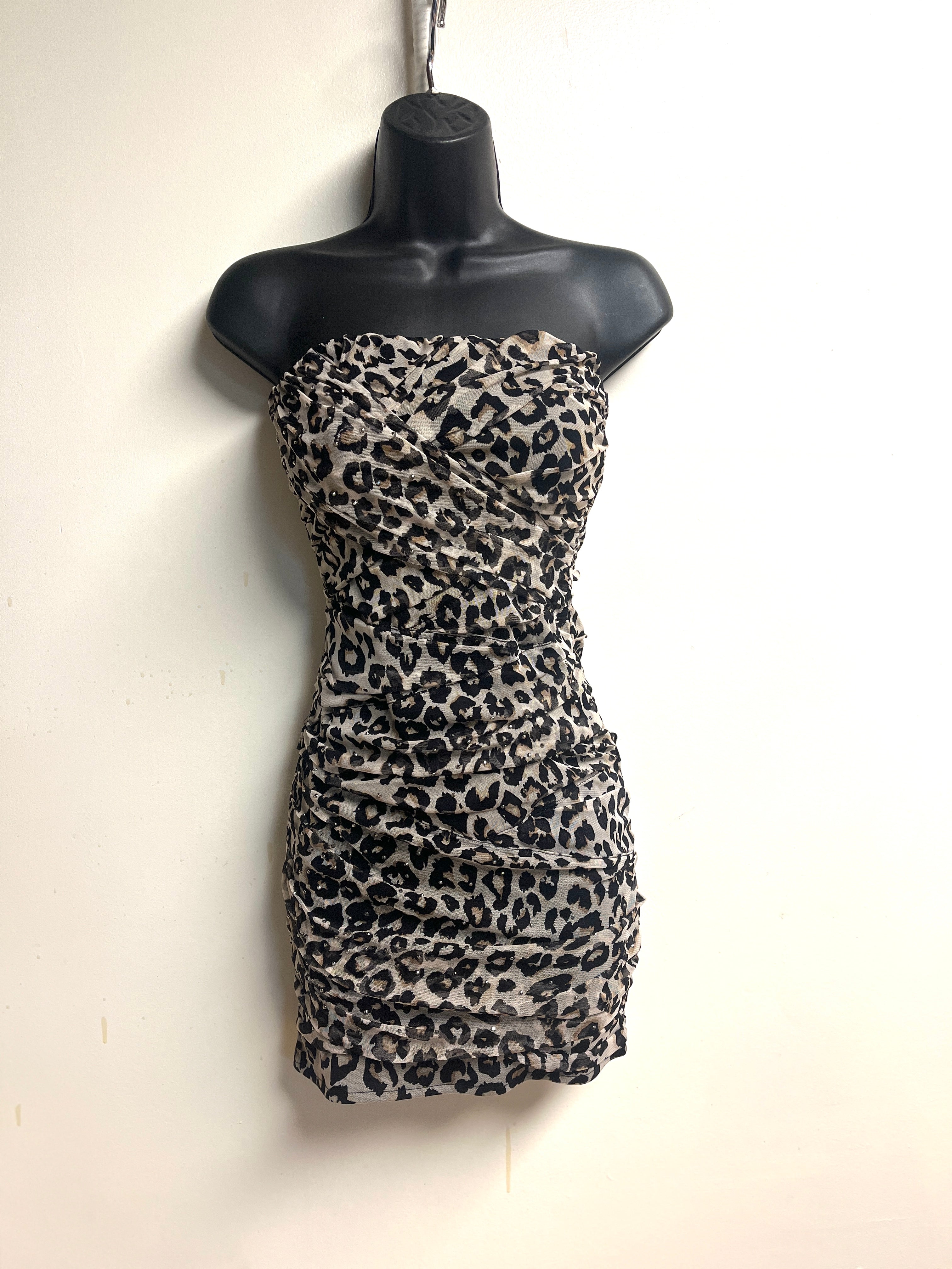 Animal print mini dress