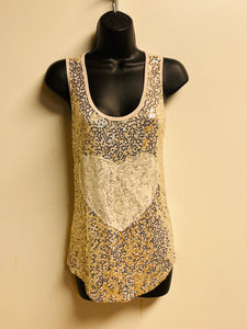 Sequin Tank with Heart