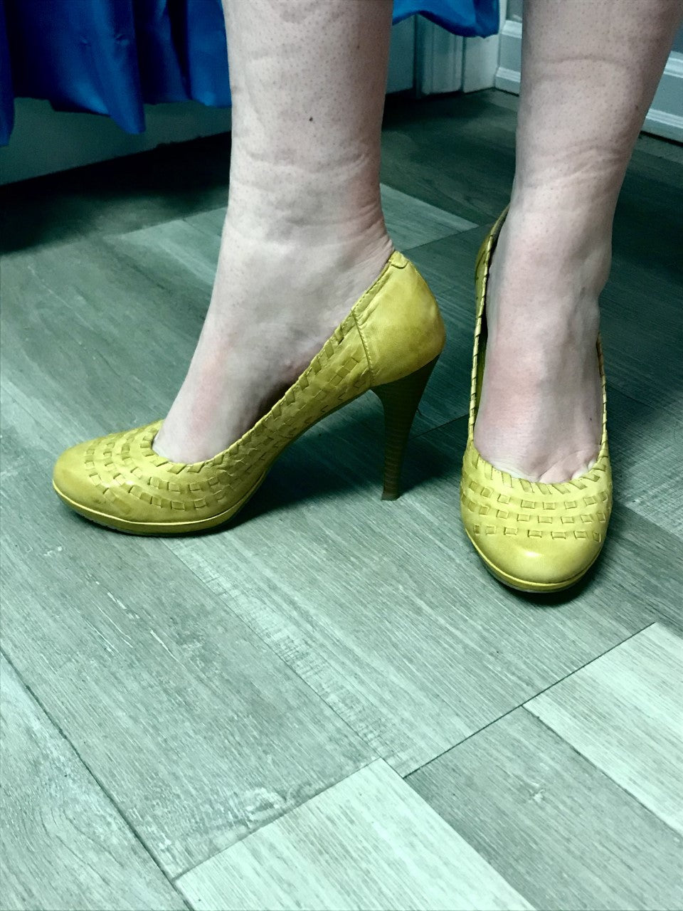 Leather Woven Pumps