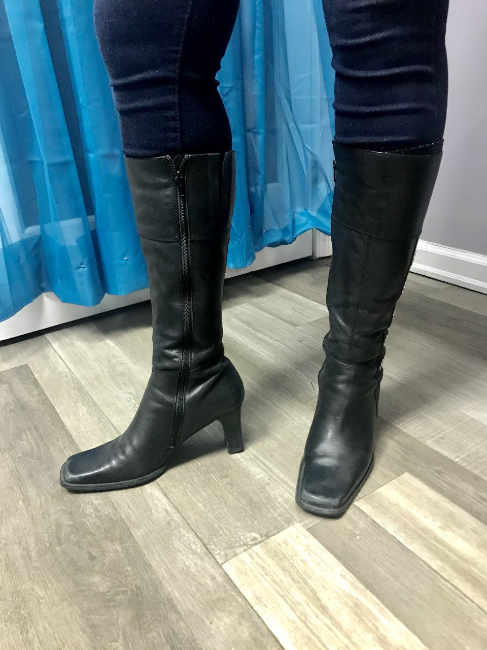 Knee High Leather Zip Ups