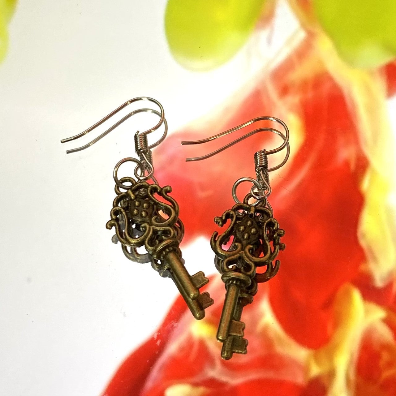 Bronzed Scroll Earrings