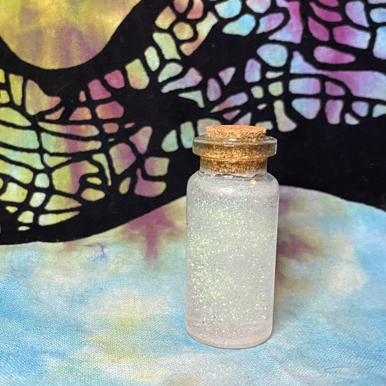 "Snow" Glitter Calming Jar Keychain