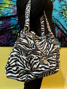 Vintage Kathy Van Zeeland Zebra Handbag