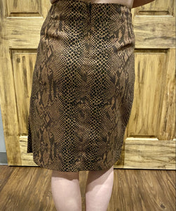 Snakeskin Pencil Skirt